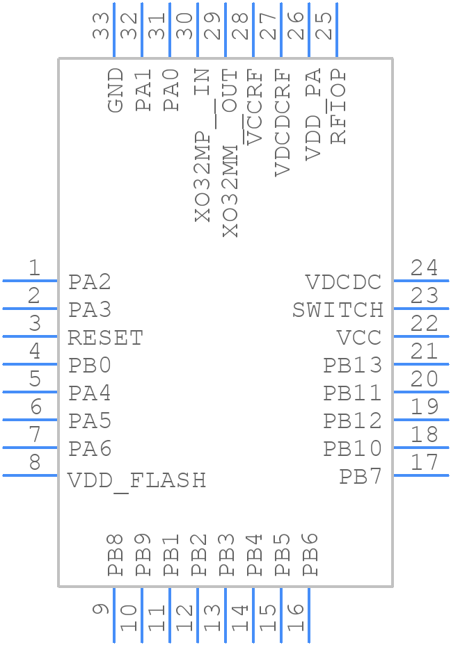 N32WB031KEQ6-2 - Nations Technology - PCB symbol