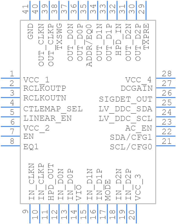 TMDS1204RNQT - Texas Instruments - PCB symbol