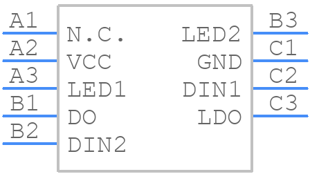 MAX14832EWL+ - Analog Devices - PCB symbol