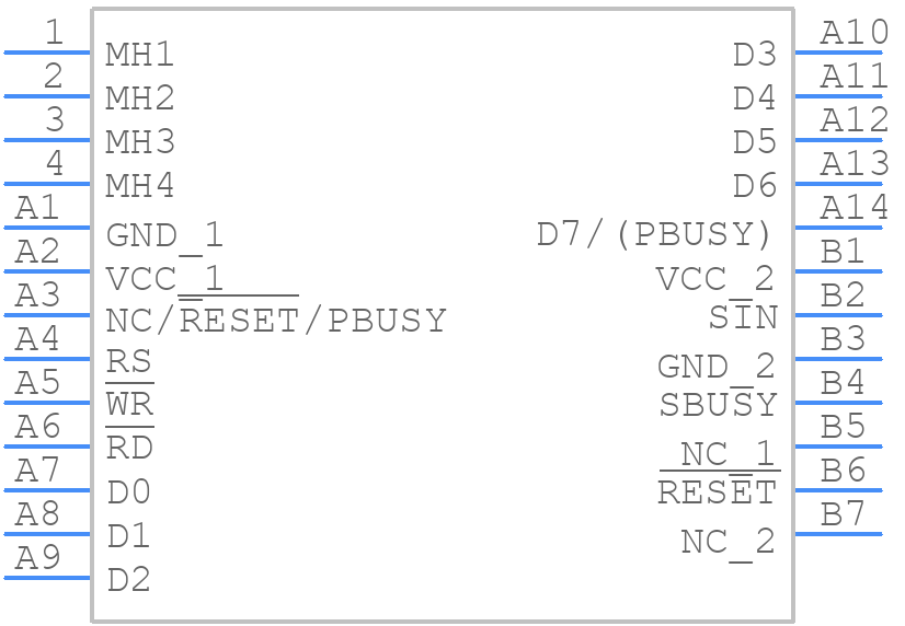 GU140X16G-7000D - Noritake - PCB symbol