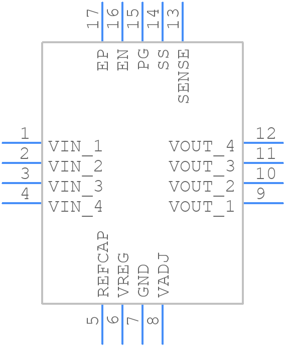 ADP1761WACPZ1.25-R7 - Analog Devices - PCB symbol