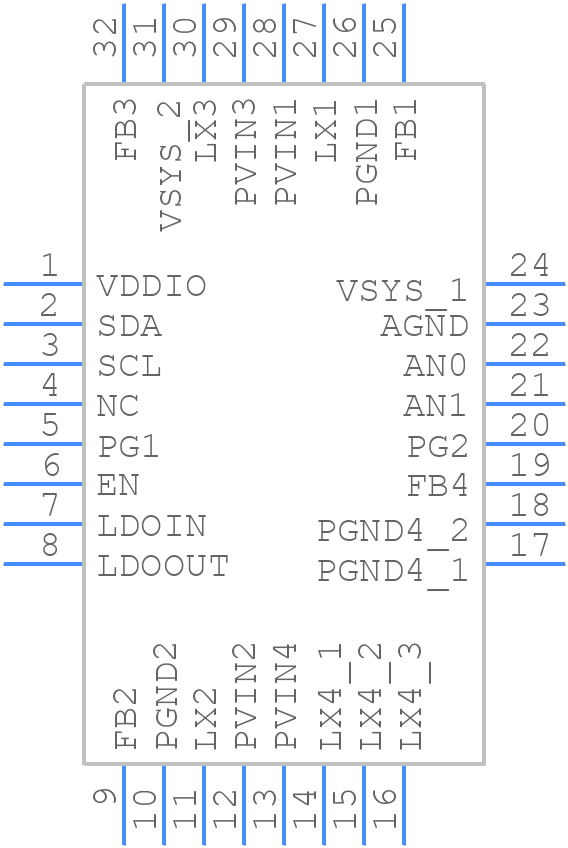 DA9080-XXFCB2 - Renesas Electronics - PCB symbol