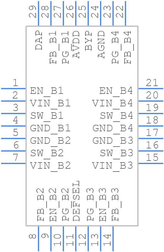 LP8728QSQX-D/NOPB - Texas Instruments - PCB symbol