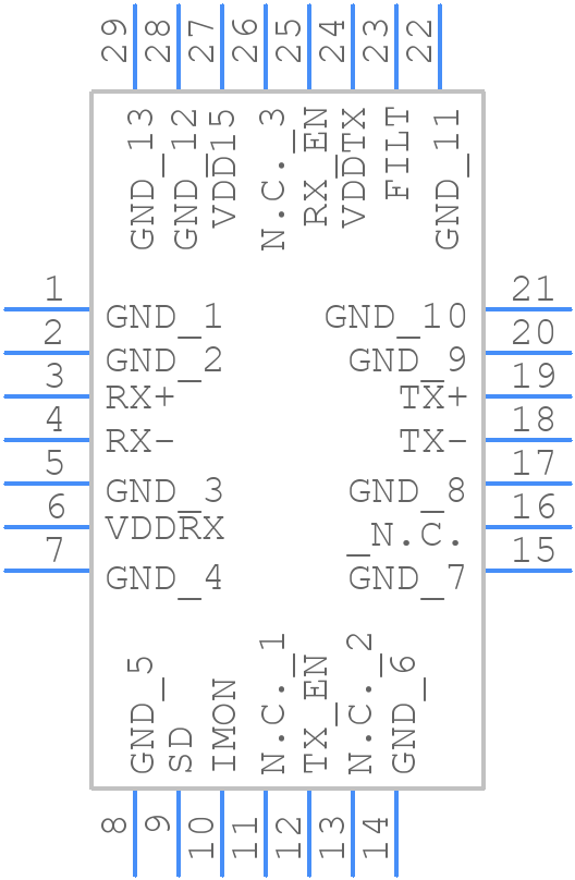AFBR-FS50B00 - Avago Technologies - PCB symbol