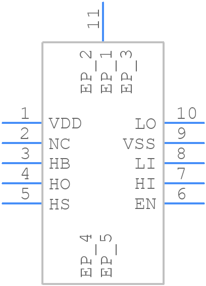 UCC27311ADRCR - Texas Instruments - PCB symbol