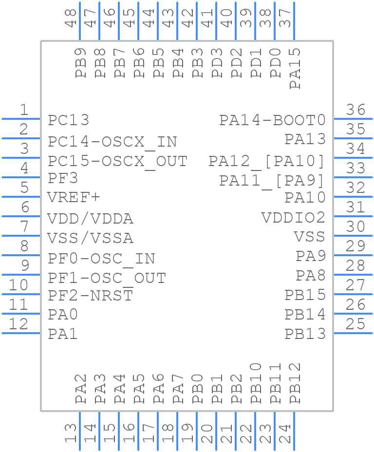 STM32C071CBT6NTR - STMicroelectronics - PCB symbol