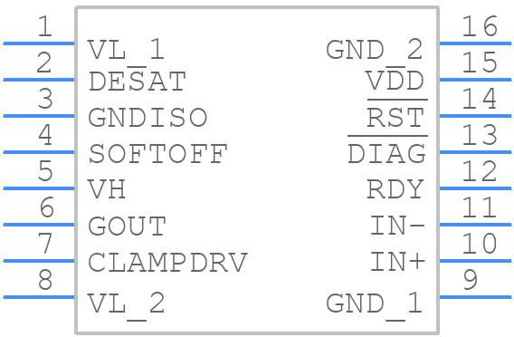 STGAP3S6ITR - STMicroelectronics - PCB symbol