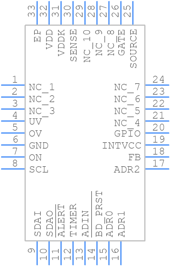 LTC4260IUH - Analog Devices - PCB symbol