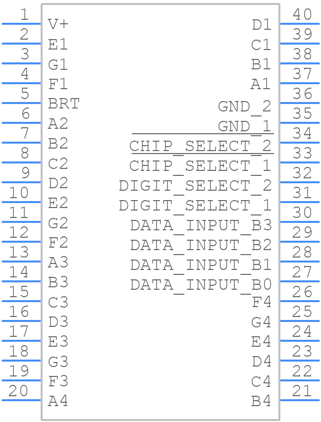 ICM7212MIPL+ - Analog Devices - PCB symbol