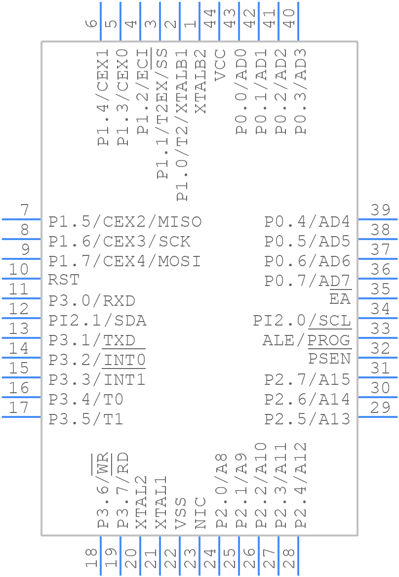 AT89C51IC2-SLSIL - Microchip - PCB symbol