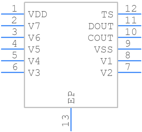 BQ7720705DSSR - Texas Instruments - PCB symbol
