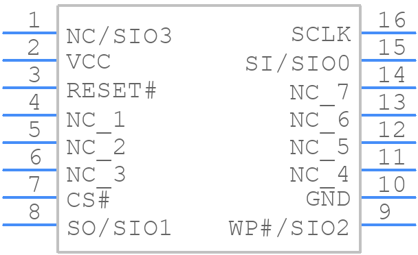 MX25L25645GMI-08G-TR - Macronix - PCB symbol