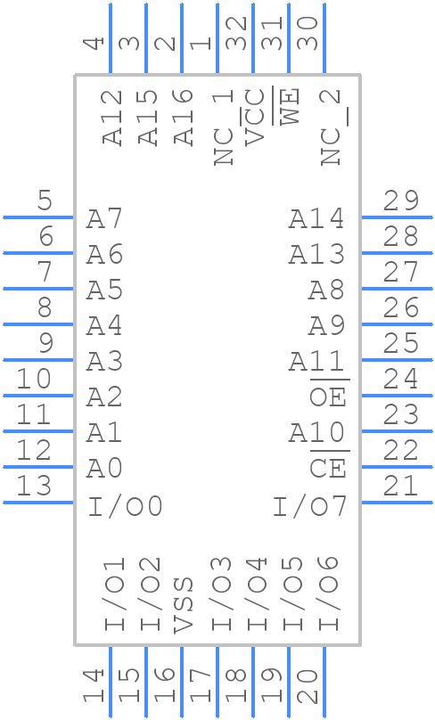 A29010L-70UF - AMIC Technology - PCB symbol