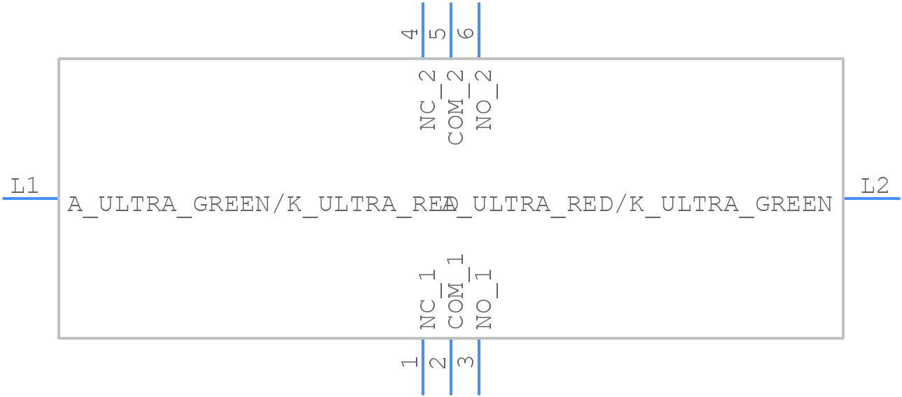 PLA-L2P-R1G1-S4NW - Lake View Switches - PCB symbol