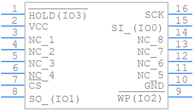 AT25SF128A-SXUB-T - Renesas Electronics - PCB symbol
