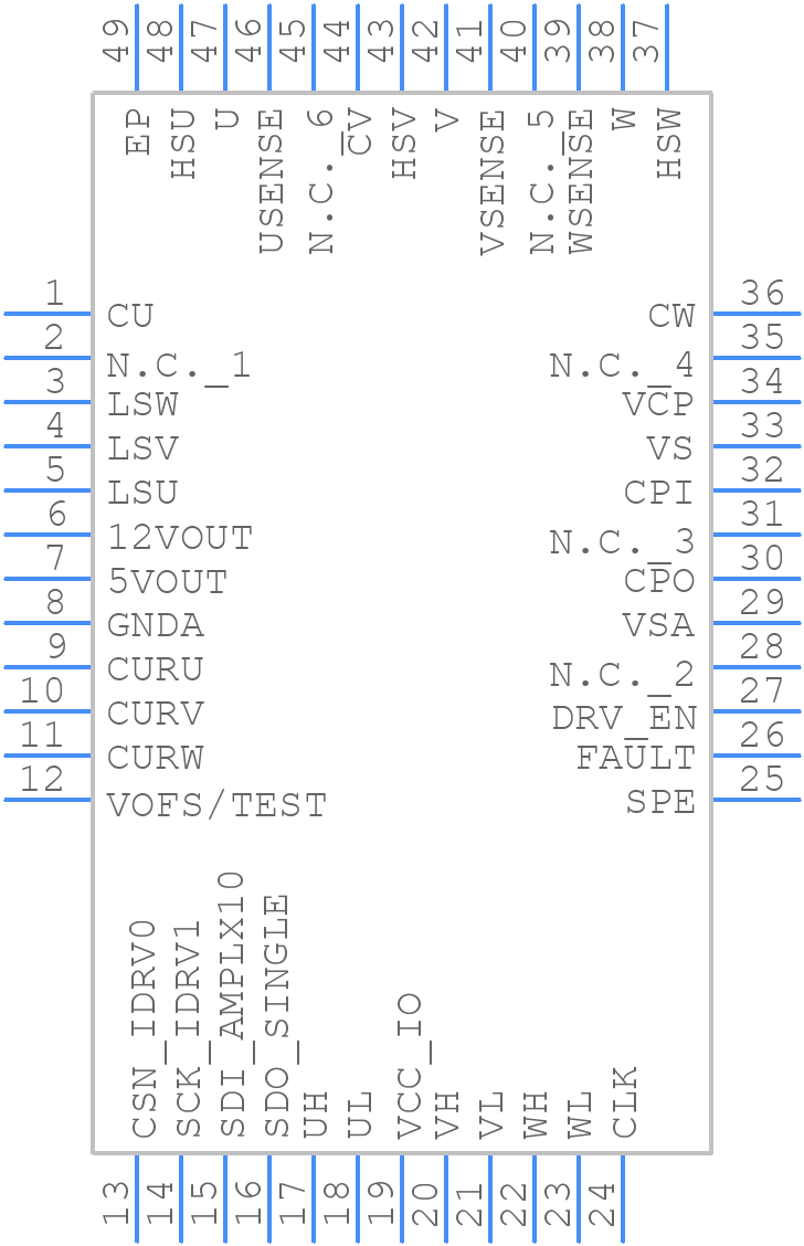 TMC6200-TA - Analog Devices - PCB symbol