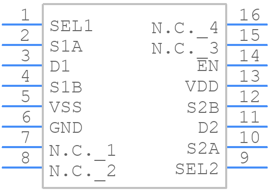 TMUX6236PWR - Texas Instruments - PCB symbol