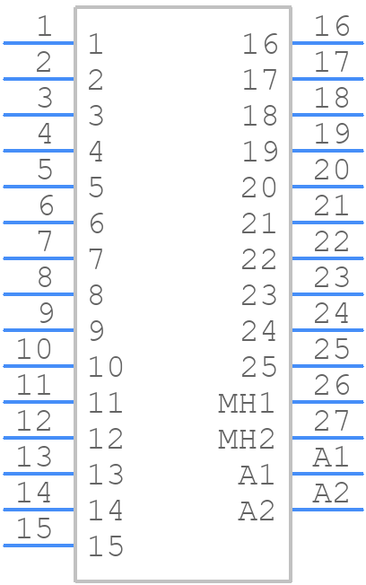 CBD27W2M35S5000 - Positronic - PCB symbol