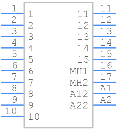 CBD17W2M35S5000 - Positronic - PCB symbol