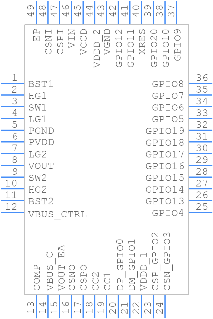 CYPM1116-48LQXIT - Infineon - PCB symbol