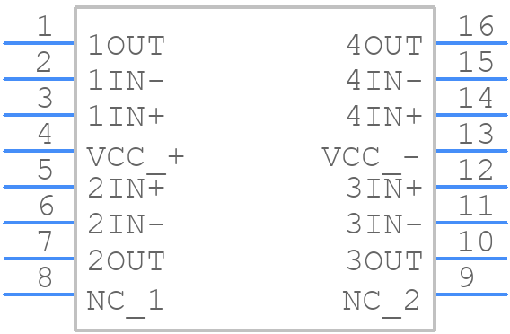 TLE2074IDWR - Texas Instruments - PCB symbol