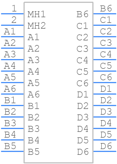 TM2RE-2424(60) - Hirose - PCB symbol