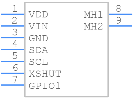 VL53L4CD - Pololu - PCB symbol