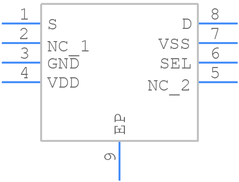 TMUX6201RQXR - Texas Instruments - PCB symbol