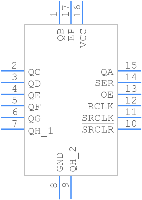 SN74AC595BQBR - Texas Instruments - PCB symbol