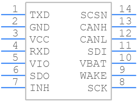 TJA1465AT - NXP - PCB symbol