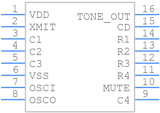 LC7366N - Sanyo - PCB symbol