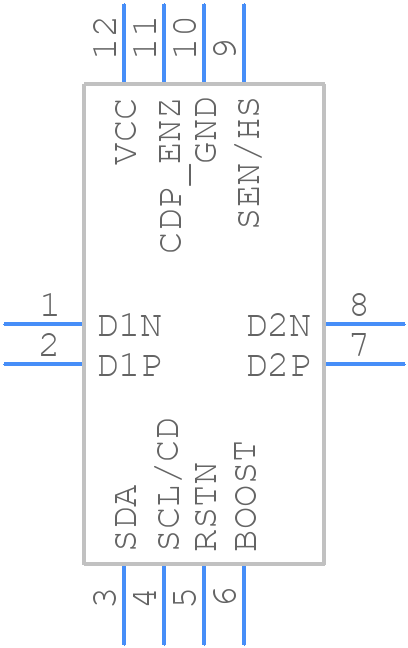 PI5USB216Q2XUAEX - Diodes Incorporated - PCB symbol