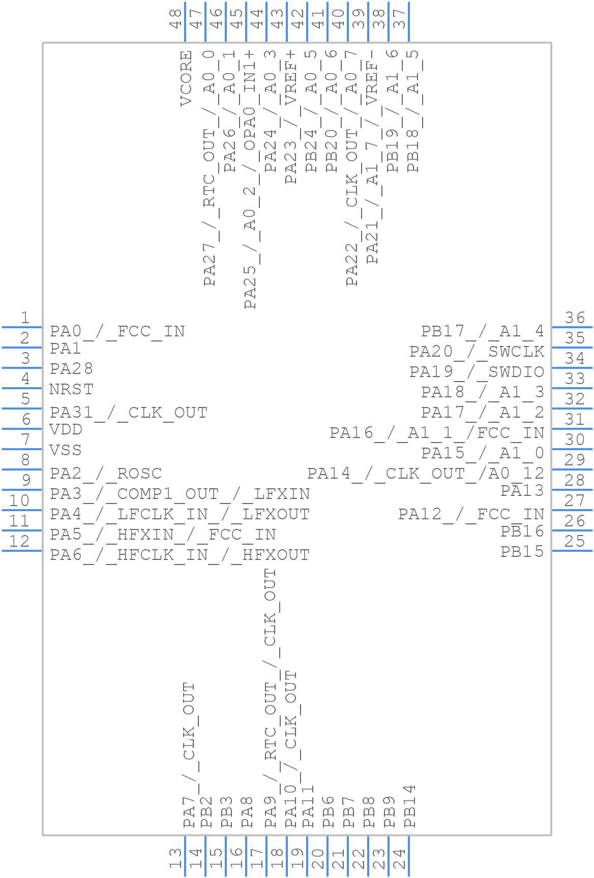 MSPM0G1507SPTR - Texas Instruments - PCB symbol
