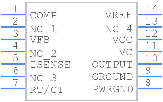 UC3844DTRG4 - Texas Instruments - PCB symbol
