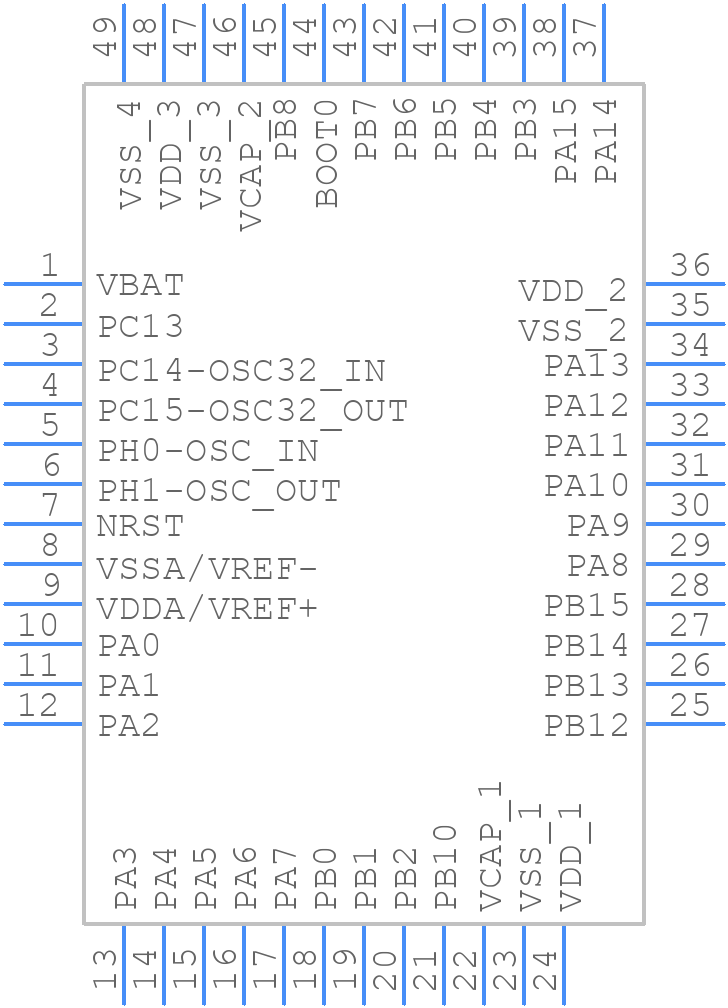 STM32H503CBU7 - STMicroelectronics - PCB symbol