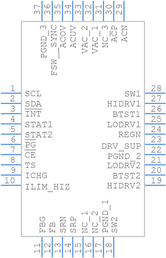 BQ25856QWRRVRQ1 - Texas Instruments - PCB symbol