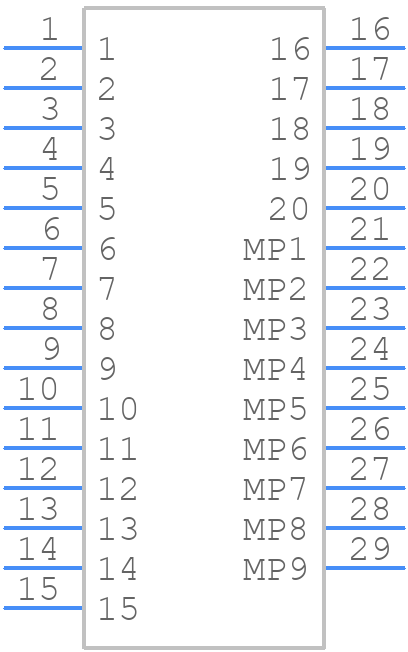 20525-020E-02 - I-Pex - PCB symbol