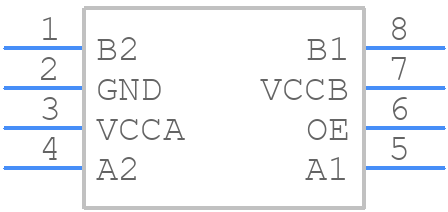 TXS0102VQDCURQ1 - Texas Instruments - PCB symbol