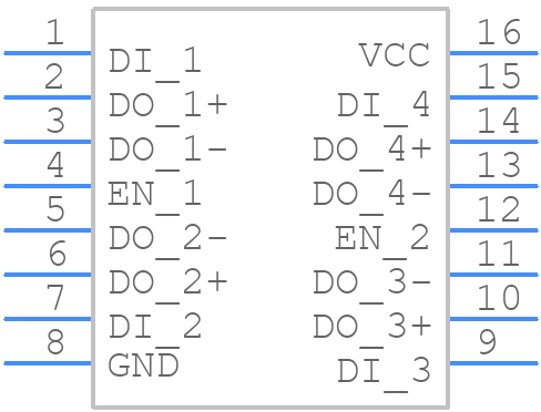 DS34LV87TMX/NOPB - Texas Instruments - PCB symbol