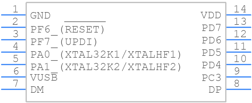 AVR32DU14-I/SL - Microchip - PCB symbol