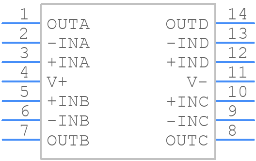 LMV604MAX/NOPB - Texas Instruments - PCB symbol