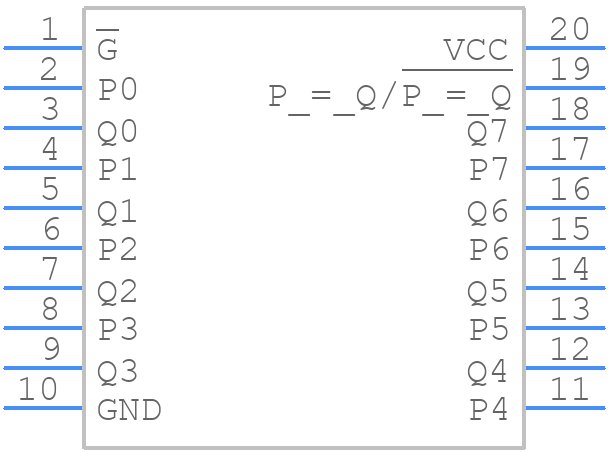 SN74ALS521DW - Texas Instruments - PCB symbol