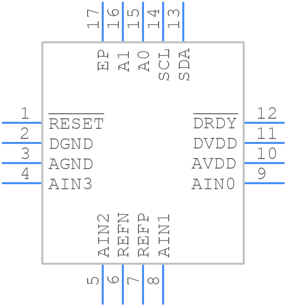 ADS1119IRTET - Texas Instruments - PCB symbol