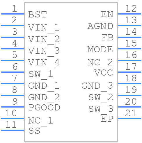 TPS568230RJER - Texas Instruments - PCB symbol
