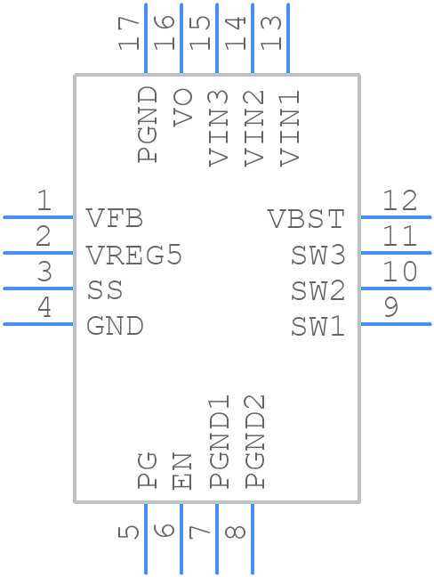 TPS54526RSAT - Texas Instruments - PCB symbol