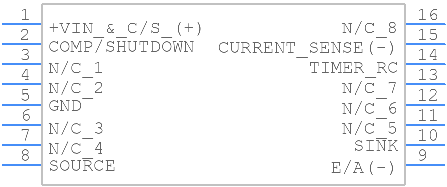 UC3833DW - Texas Instruments - PCB symbol