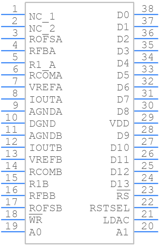 DAC8805QDBT - Texas Instruments - PCB symbol