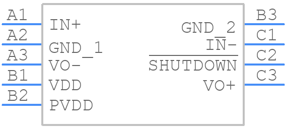 TPA2031D1YZFT - Texas Instruments - PCB symbol