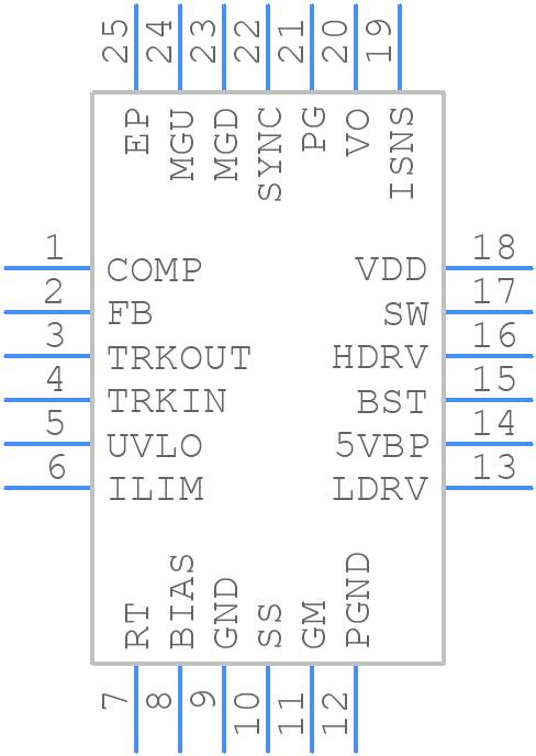 TPS40100RGER - Texas Instruments - PCB symbol