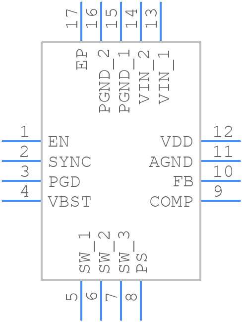 TPS53321RGTT - Texas Instruments - PCB symbol